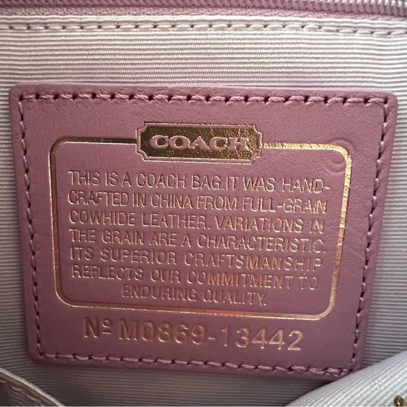 COACH Parker Leather Shoulder Zip Bag 13442 in Violet/Lavender-Rare Find! - Picture 3 of 10
